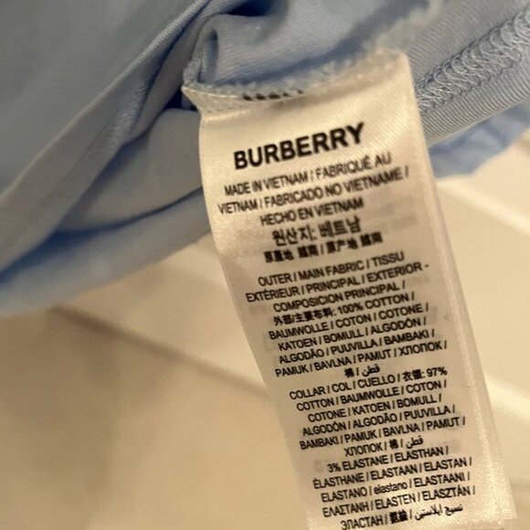 100% Authentic Burberry logo-embroidered cotton T-shirt - Picture 5 of 5